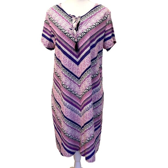 Lands’ End Geometric Summer Dress / Cover-Up – M/L - Picture 1 of 5